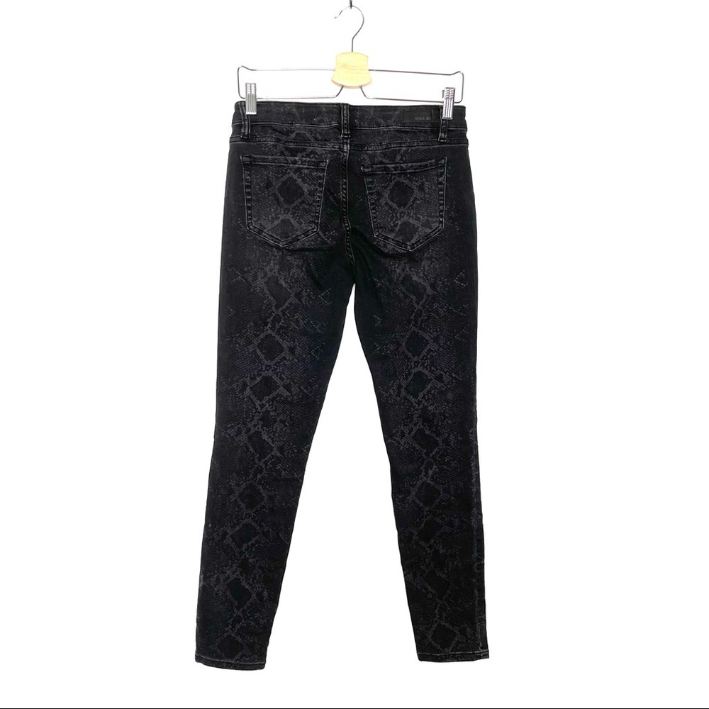 Miss Me | Skinny Black Python Pattern Jeans - image 4